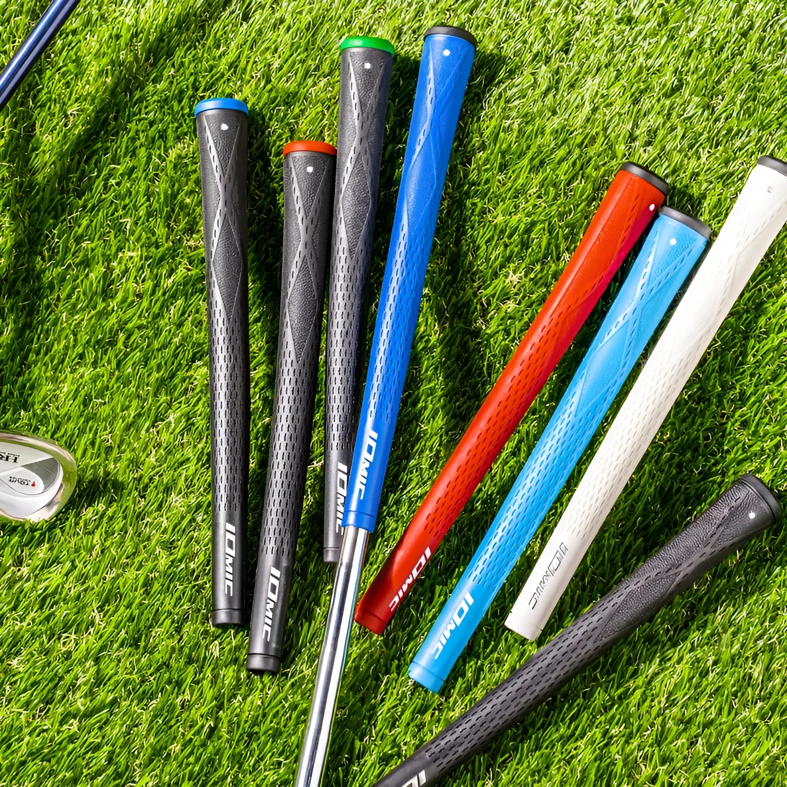 A single TPE/TPR golf club grip shown in one of the nine available colour options.