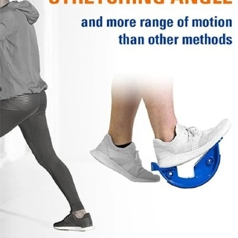 Treasure blue ABS plastic lower leg tension plate stretcher with a textured diagonal pedal.