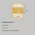 Nordic aluminum strip wall lamp 16cm, 5W warm LED, brushed coffee finish on bedroom wall