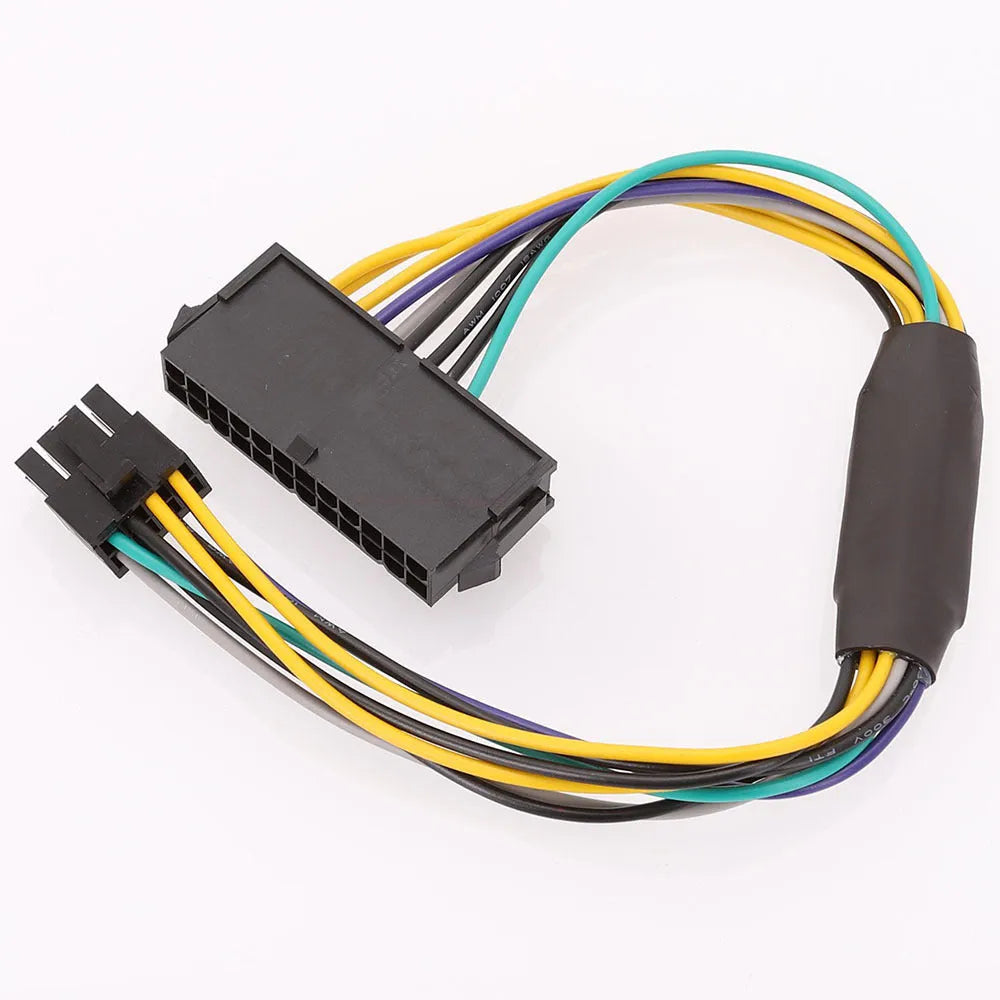 Black DELL ATX 24-pin to 8-pin motherboard power adapter cable, 30cm long