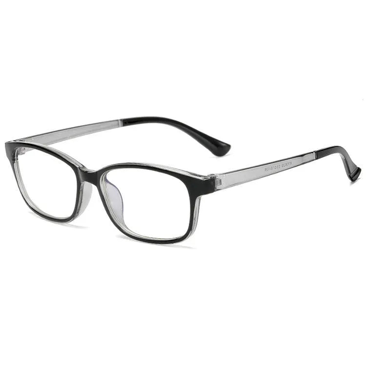 Anti-radiation glasses in full PC frame, blue finish, for unisex use with anti-blue light protection