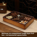 Transparent acrylic dried fruit box with solid wood lid and hammer pattern design