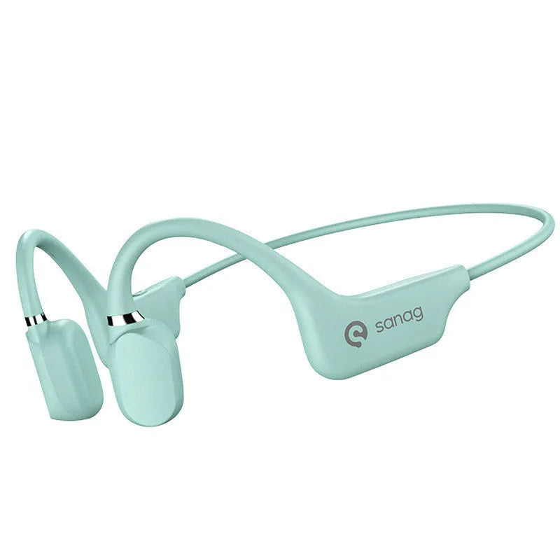 Bone conduction Bluetooth wireless headset in neck-hanging design for sports running