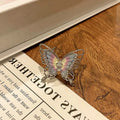 Adjustable copper butterfly women's ring with open-loop design in selected colour option