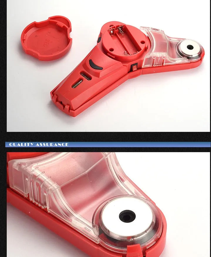 Portable infrared laser level with red beam for woodworking positioning tasks