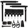 Yoga gymnastic bar resistance band set with 180lb TPE pull rope in black or pink