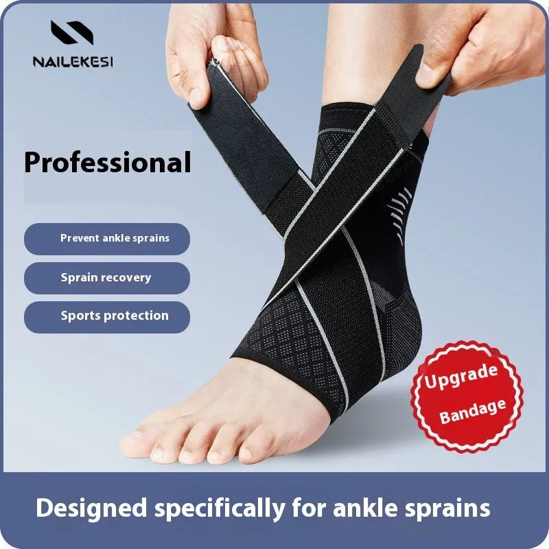 Ankle protective sleeve in black, blue, white, and light pink for sports support