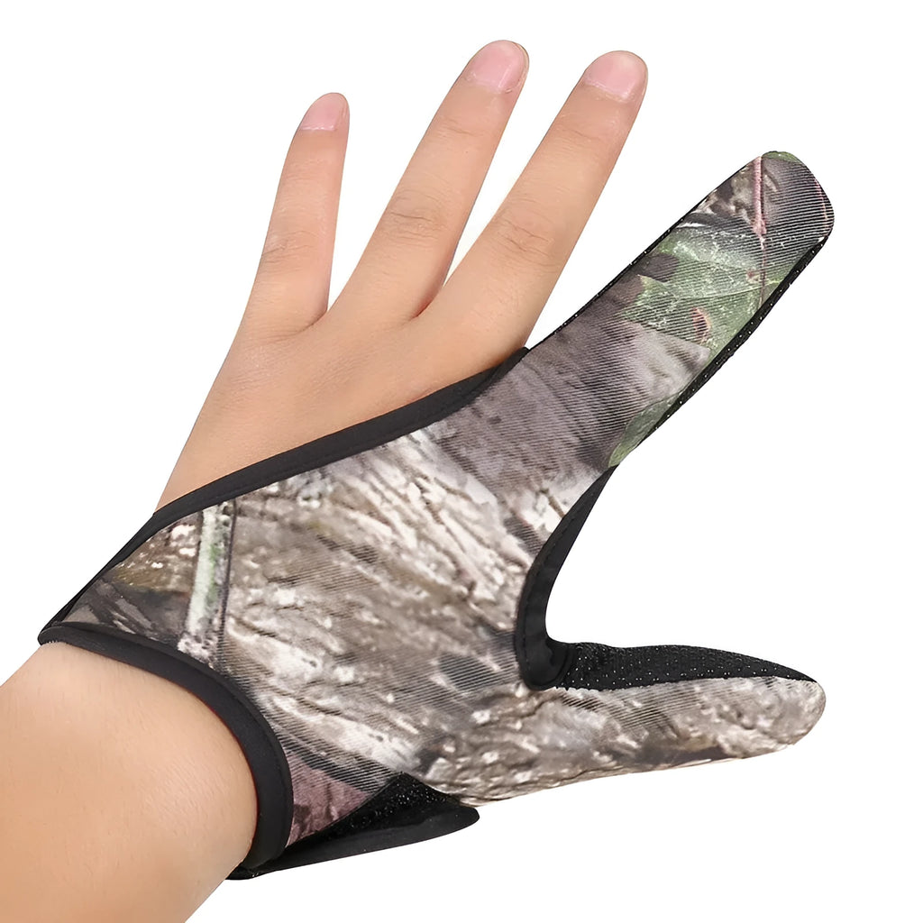 Single two-finger fishing glove with diving cloth back and microfiber palm, shown in a colour option.