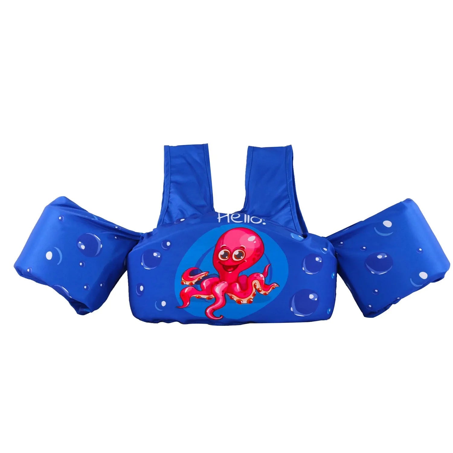 Cartoon-themed children's inflatable arm swimming ring life jacket in polyester.