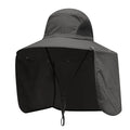 Nylon fisherman hat with neck sun protection in camouflage pattern