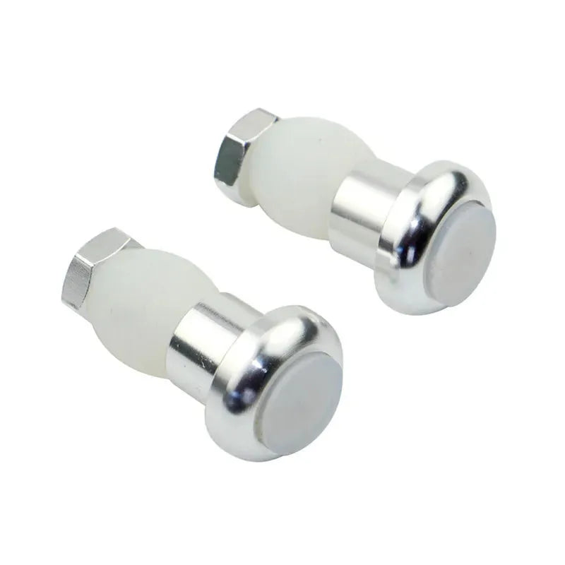 Aluminium alloy bicycle handle blocking light in anodised finish mounted on handlebar end