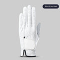 Men's leather breathable non-slip finger glove in black single left hand