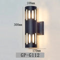 Outdoor waterproof wall lamp double head up and down aluminium E27 holder 312mm height