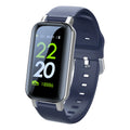 Call Bracelet smart wearable in black, blue and coffee colours showing heart rate monitor functionality