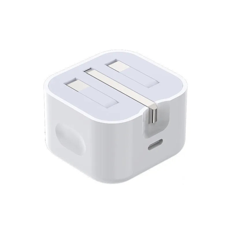 White British 20W PD fast charger with USB-C cable for mobile phones