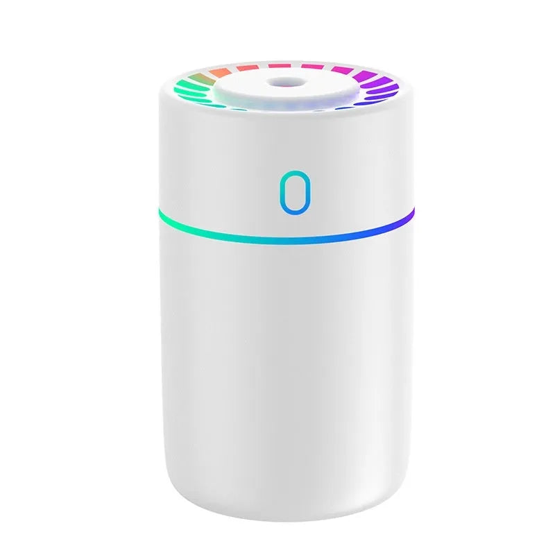 Magic Light heavy fog USB humidifier in white, ultrasonic car humidifier with timer