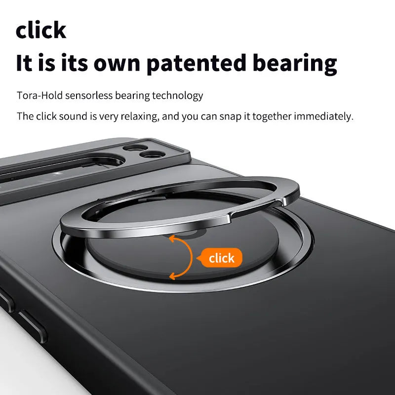 Magnetic 360 rotating bracket phone case for Google Pixel 8 Pro in matte black