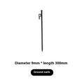 30cm black steel camping stake for tent and gazebo ground anchoring