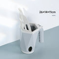 Self-cleaning cat litter scoop in grey, 26x14x11cm PP plastic with slotted head