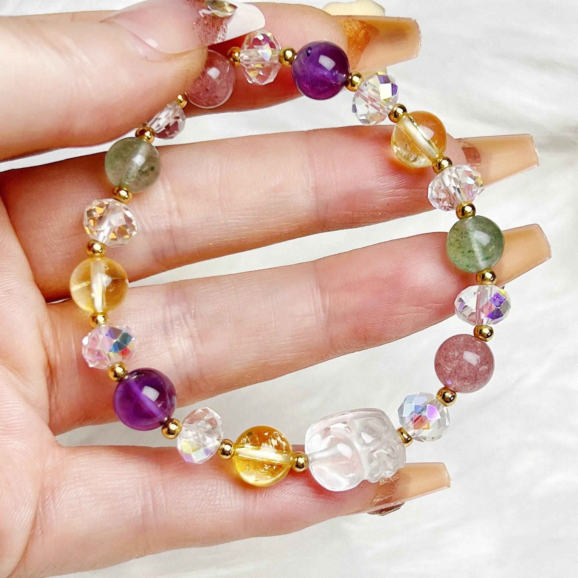 Handcrafted crystal bracelet with Phoenix Nine Tail Fox modelling and animal zodiac design for women