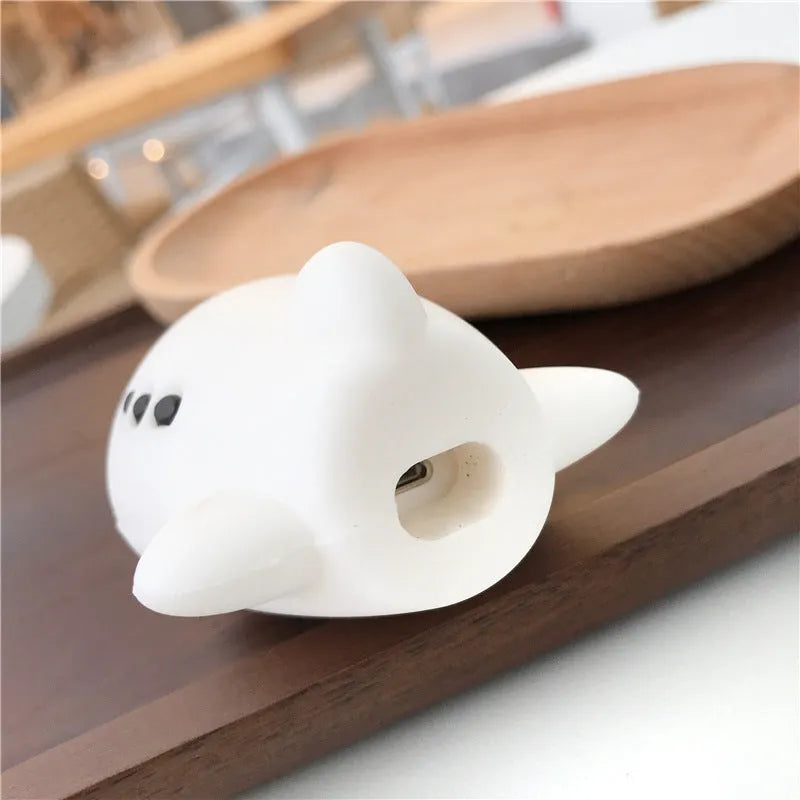 Silicone flip case with cartoon airplane design for Apple AirPods 1 and 2, includes attachment hook