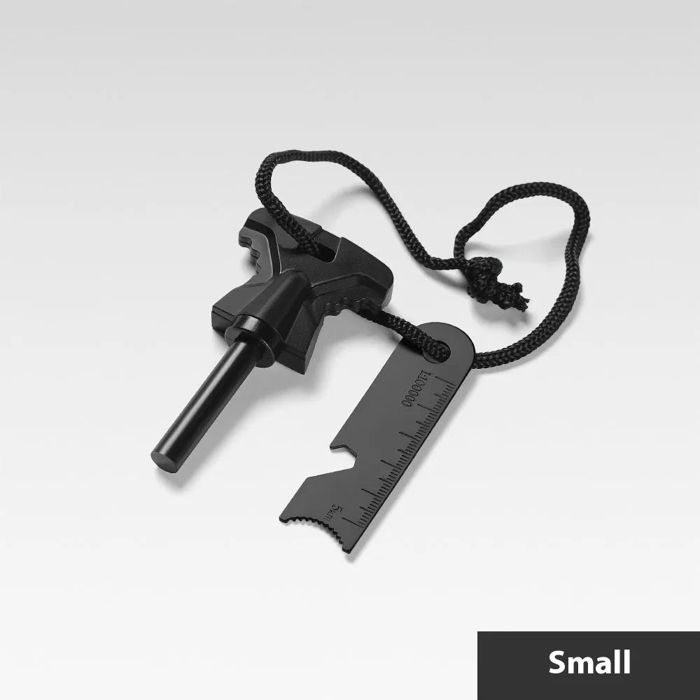 Butterfly-shaped point firestone with integrated stainless steel bottle opener survival tool
