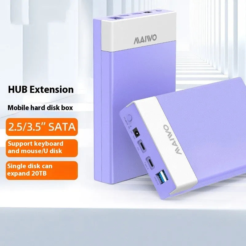 3.5 inch USB SATA hard disk enclosure with sliding cover design for desktop drives