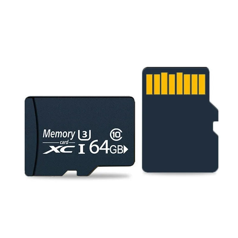 Black 8GB TF memory card measuring 15x11x1mm for mobile phones, cameras, and surveillance