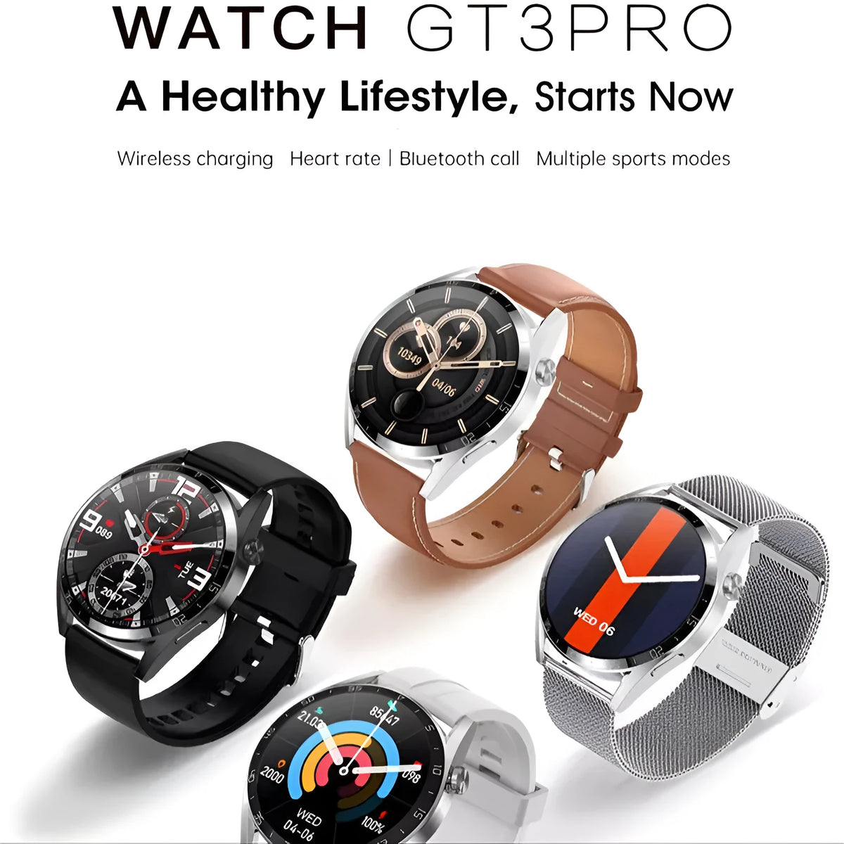 Smart Bluetooth watch with 1.32-inch IPS HD screen, silver steel belt, and offline payment icon on wrist