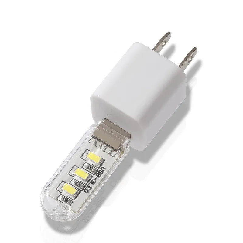 USB-powered LED baby night light with PC housing in 6cm compact size for nursery rooms