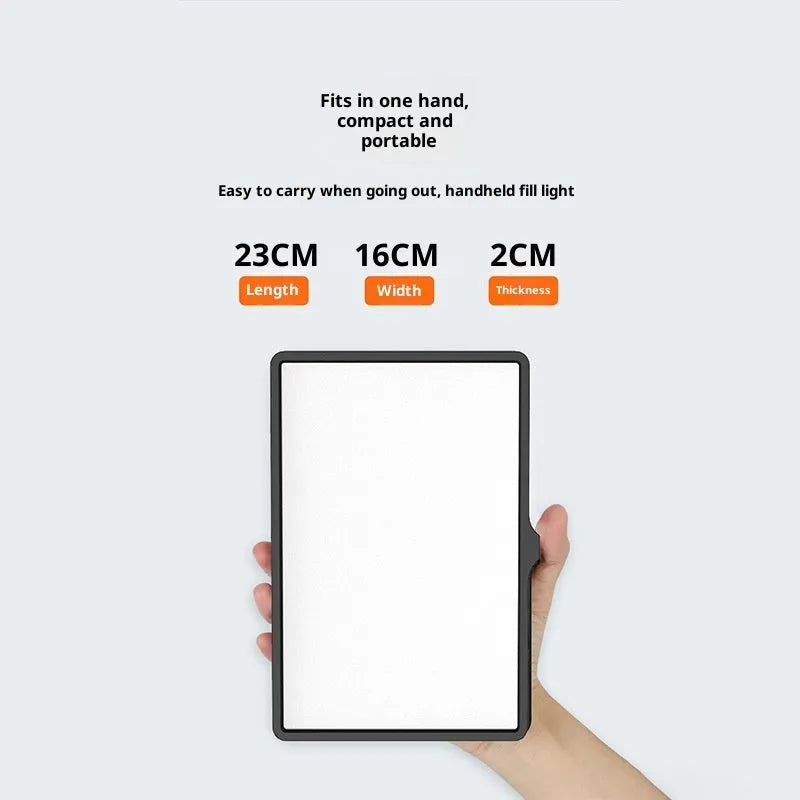 Black 10-inch USB eye-care LED panel light with 0.5 metre stand for desktop fill lighting