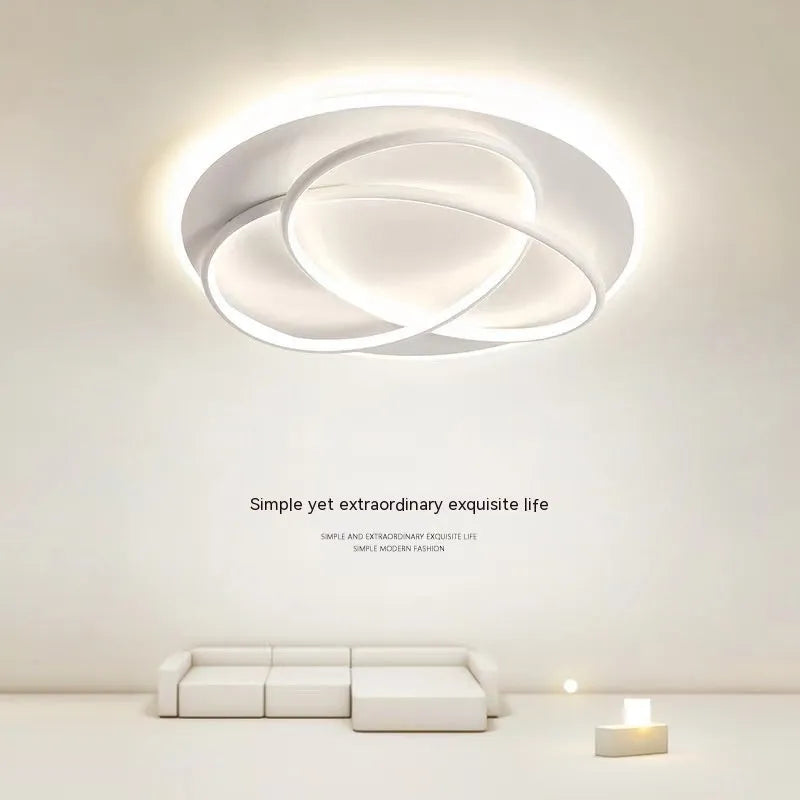 Clover LED ceiling lamp 50cm 61W modern Nordic design black finish living room bedroom ceiling light