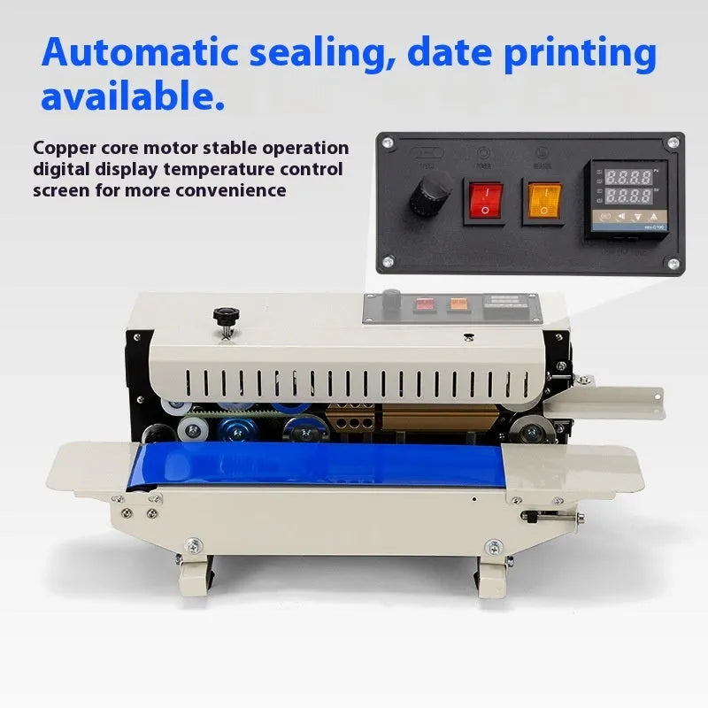 Mini handheld steel seal sealing machine for printing dates on sealed bags.