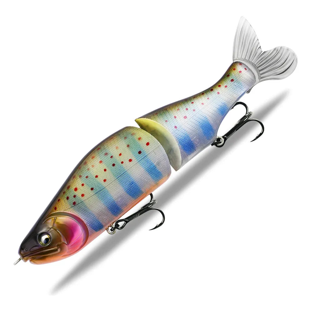 185mm soft plastic fishing bait showing colour variations for bass fishing