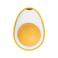 Catnip ball toy with suction cup attached to wall, showing Fried egg and Poached egg shape options