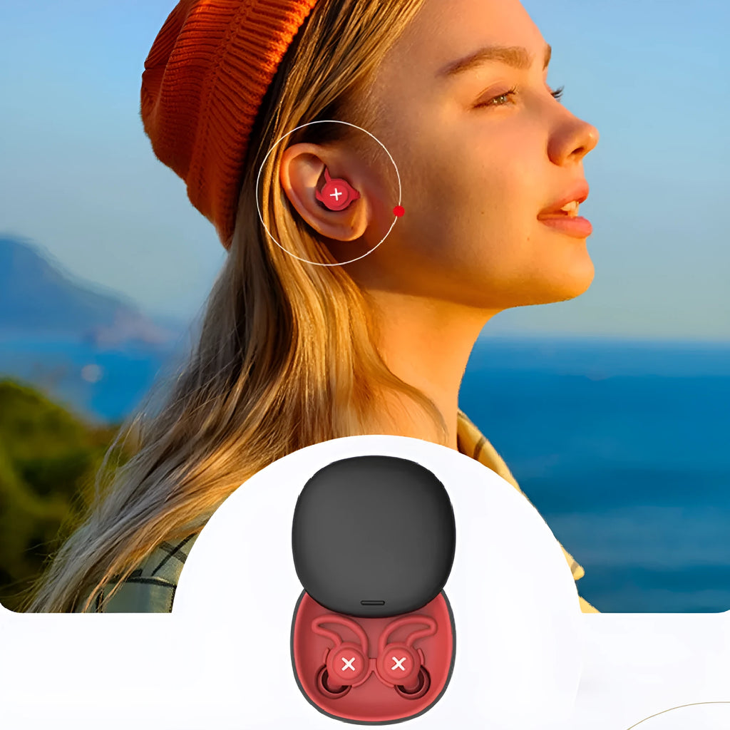 Silent Learning nano silica gel noise-cancelling earplugs in black with sponge tips, 17mm by 14mm