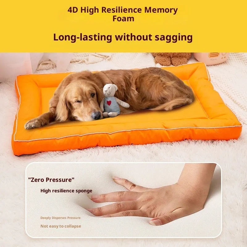 Breathable Oxford cloth kennel pad for dogs in orange colour, size L 70x45cm
