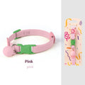 Small dog wearing a high elasticity polyester pet collar in a choice of seven solid colours.