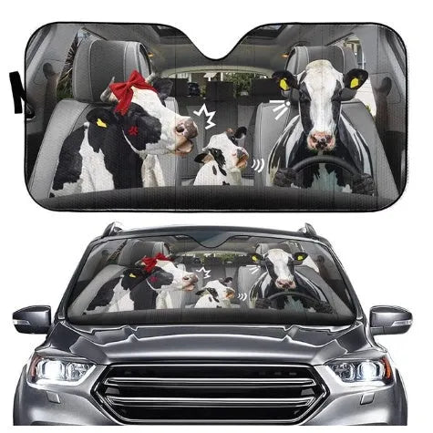 Aluminium foil car sun shield for front windscreen with telescopic fitting