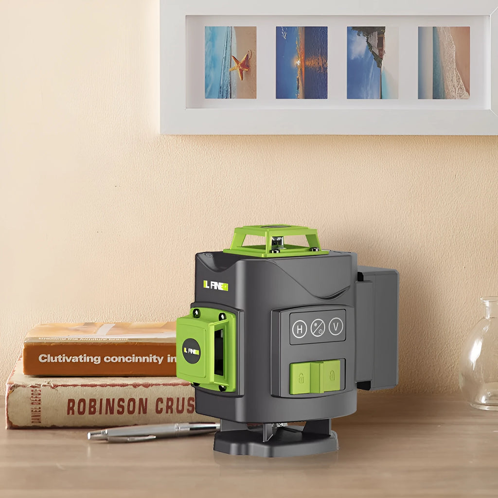 Green 16-line 3D self-leveling laser level unit with compact nylon and aluminium body