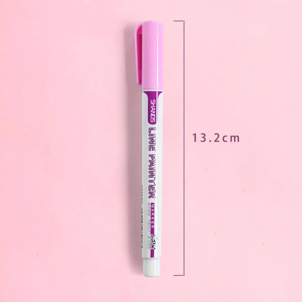 Set of acrylic paint marker pens for DIY on fabric, metal, glass, wood, and plastic surfaces.