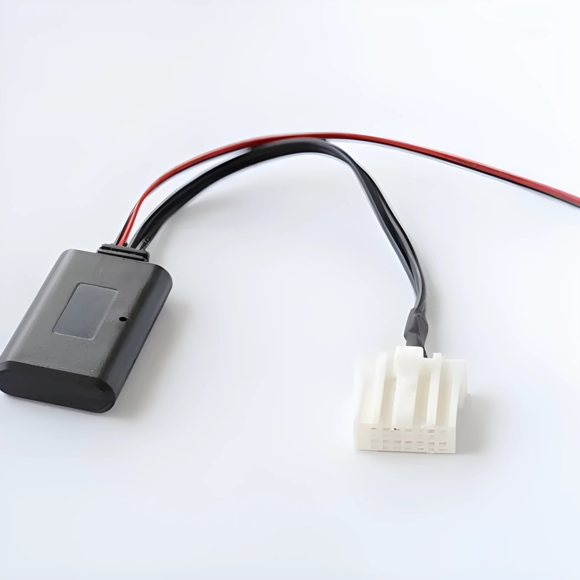 Black Bluetooth audio AUX cable for Mazda cars compatible with 2006+ models featuring a media key.