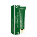 Green tube of acne scar removal gel with tea tree oil, 30g size on white background