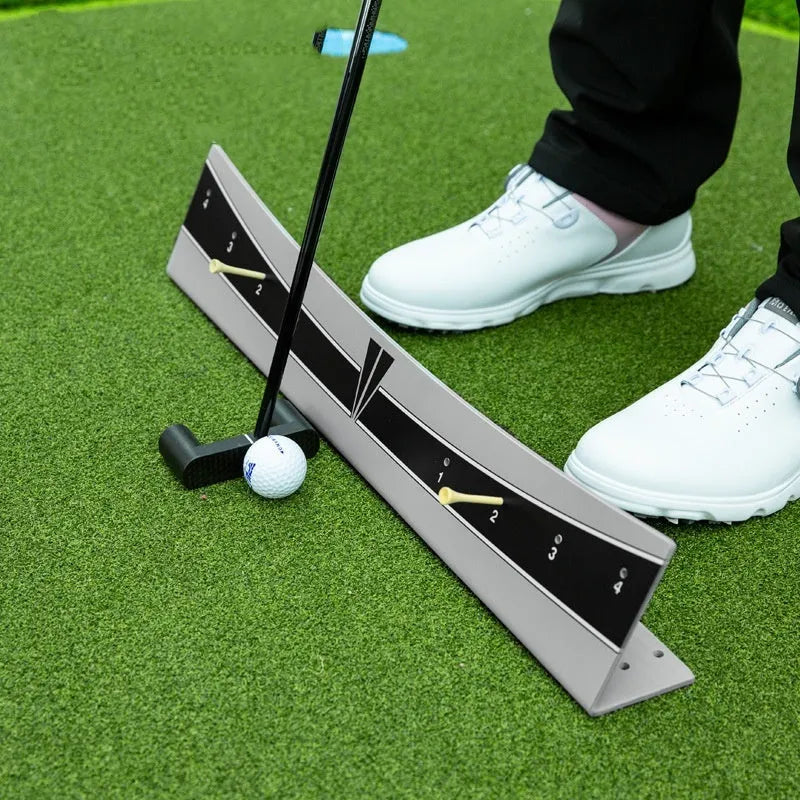 Adjustable PVC golf putter trajectory balance simulator for stroke training