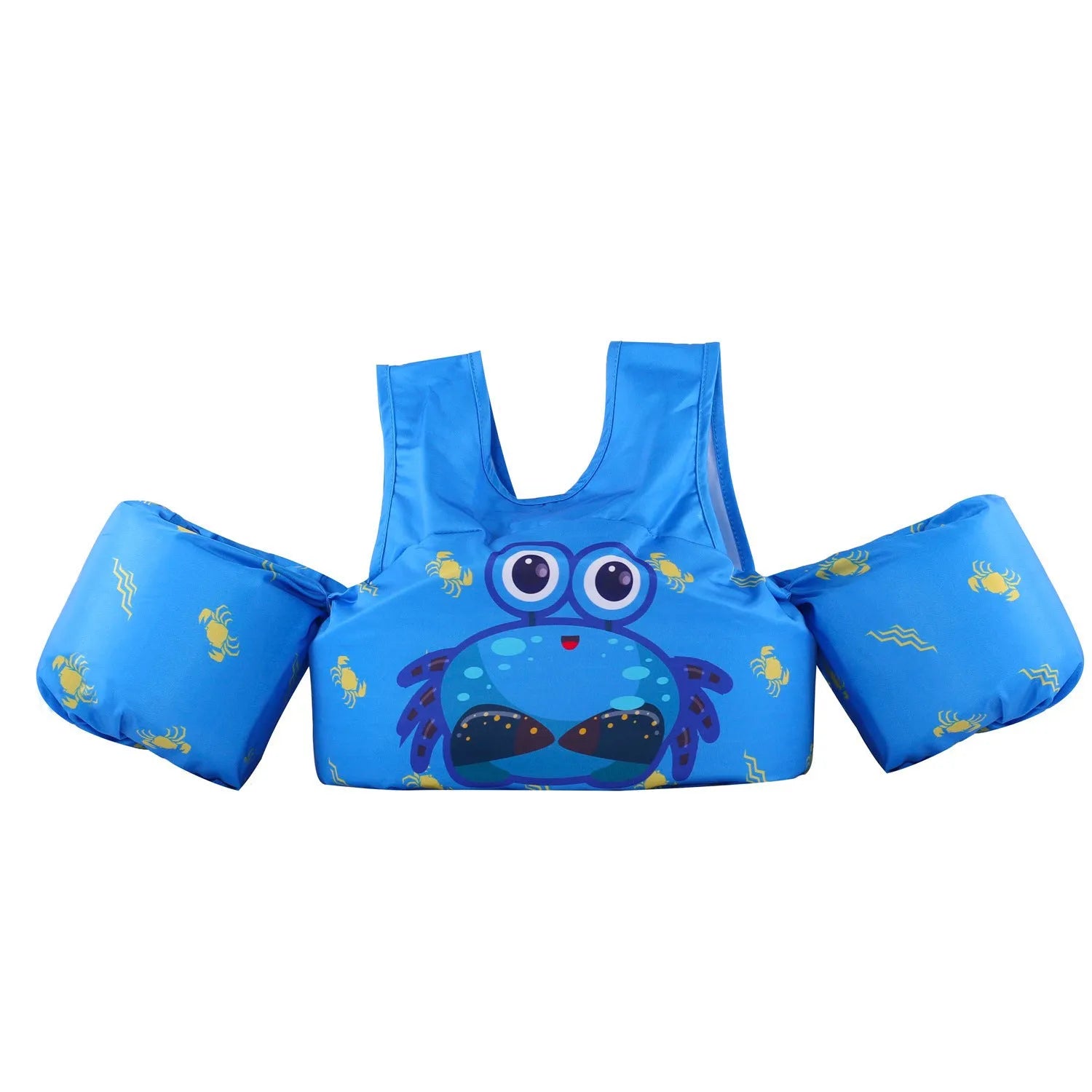 Cartoon-themed children's inflatable arm swimming ring life jacket in polyester.