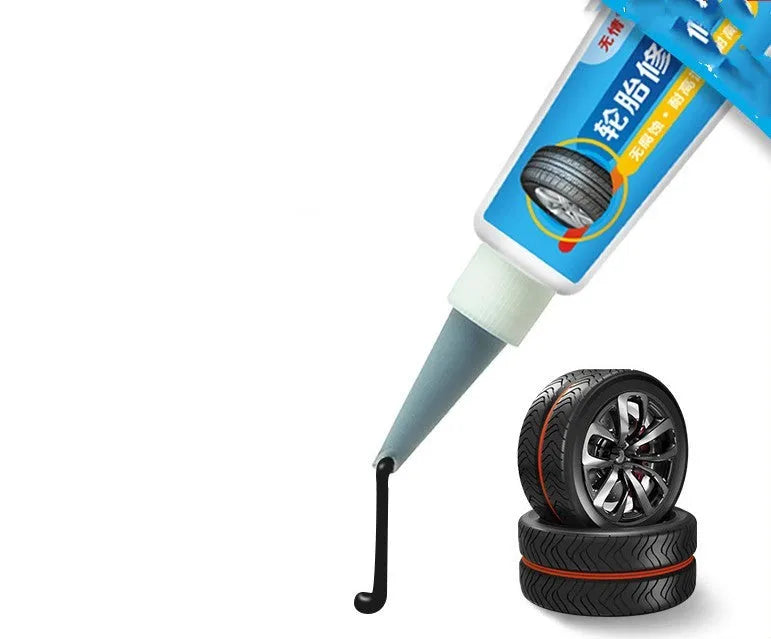 Black car tyre repair glue tube for repairing hard cuts on tyre sidewalls and rubber items