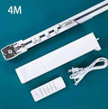 Smart curtain electric motor system with aluminium track and remote control for voice-operated automation