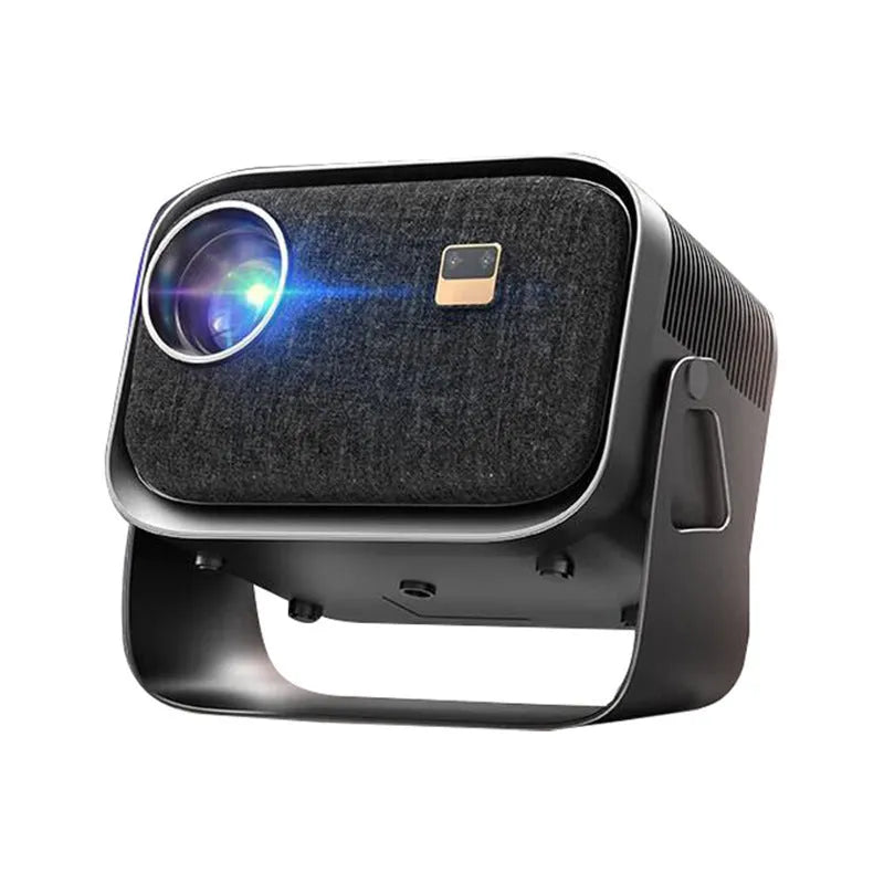 Portable 4K smart projector unit with Android connectivity for home cinema mobile phone screen projection