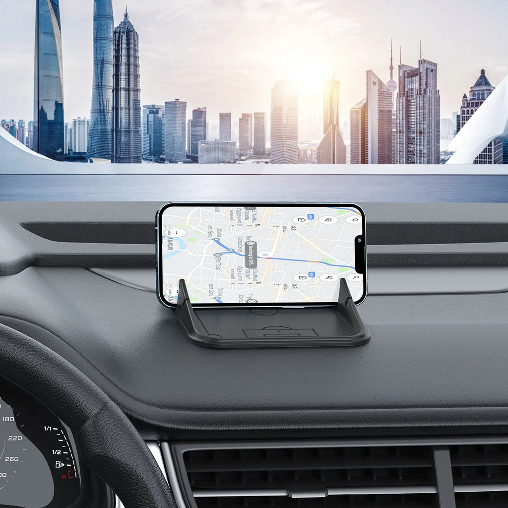 Silicone automobile phone holder in Peak-X5 colour for dashboard and desktop use
