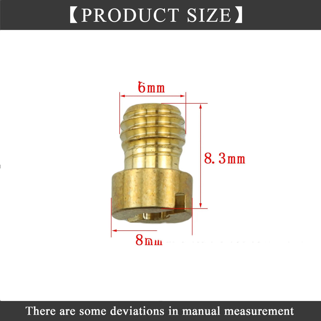 Brass M6 carburettor main jet nozzle for Derotto PHBN and PHVA models